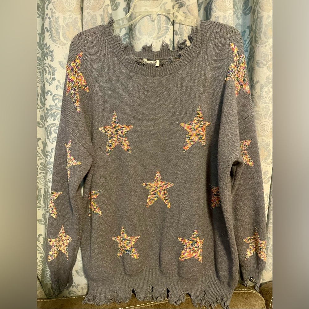Entro distressed sweater size 1X.